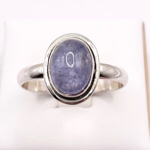 Size 12 Tanzanite 925 Sterling Silver Ring